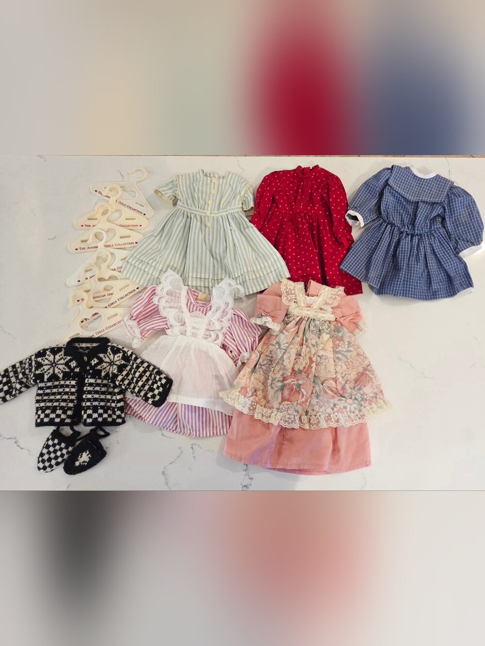 VTG Pleasant Company American Girl Samantha's Kirsten Dress Sweater Lot Of 6